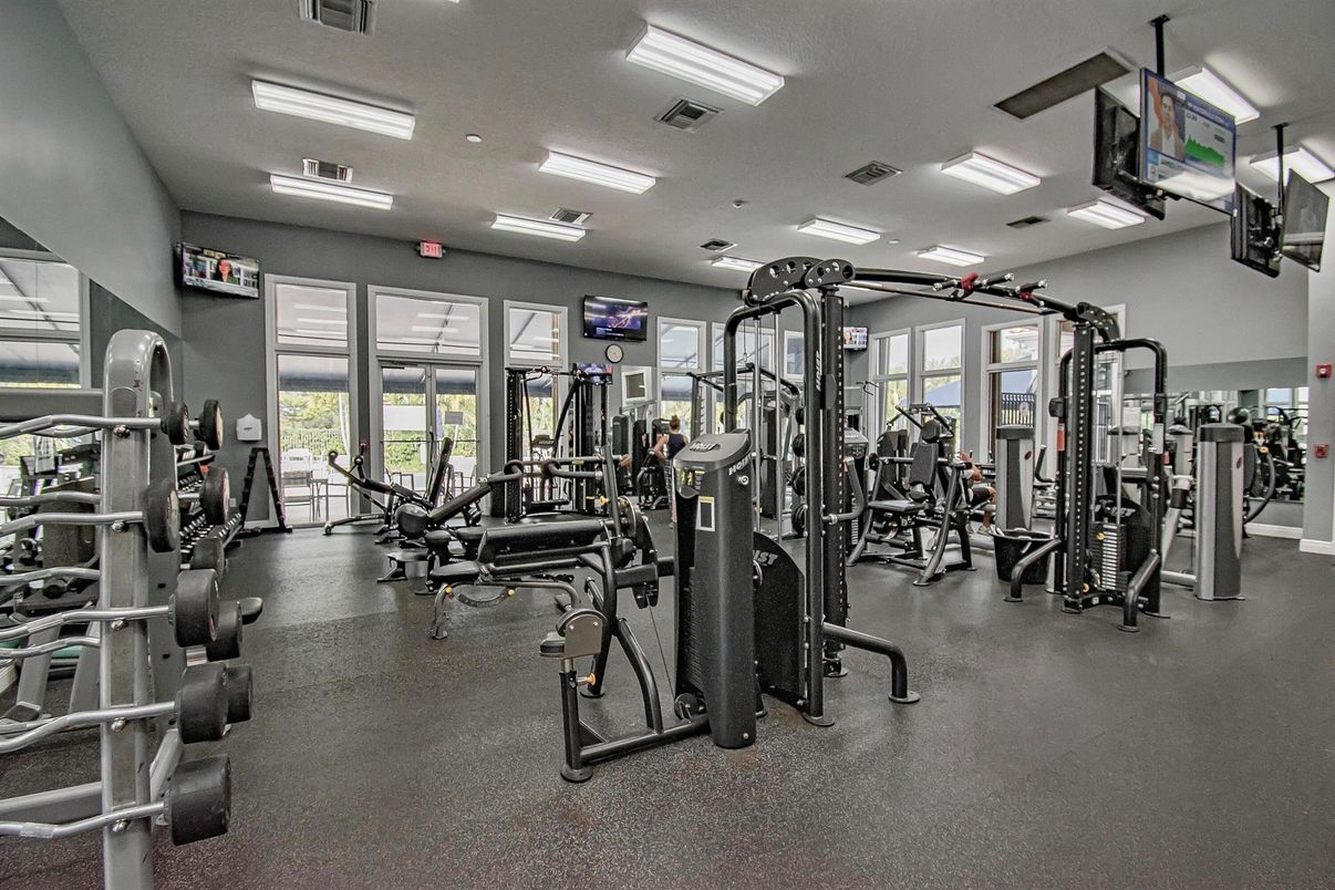 Fitness Equipment, Gym, Interior, Recessed Lighting