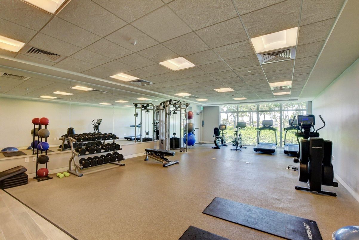Fitness Equipment, Gym, Interior, Recessed Lighting