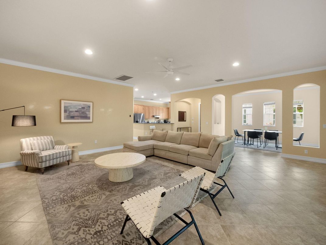 Dining room, Interior, Kitchen, Living room, Recessed Lighting