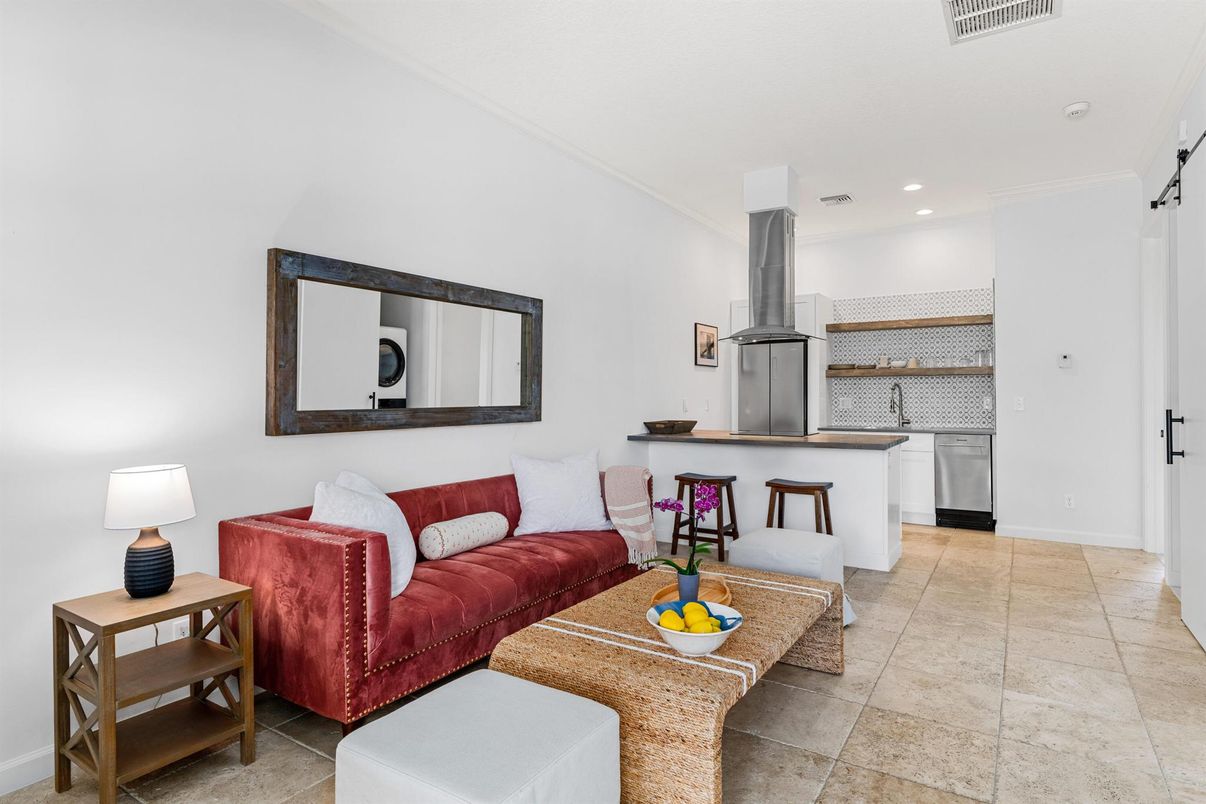 Interior, Kitchen, Living room, Recessed Lighting, Stainless Steel Appliances