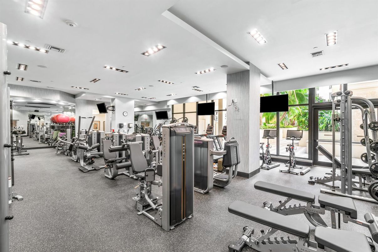 Fitness Equipment, Gym, Interior, Recessed Lighting