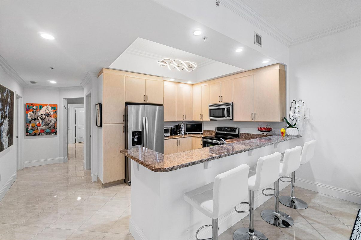 Interior, Kitchen, Recessed Lighting, Stainless Steel Appliances