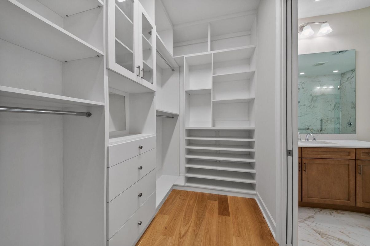 Interior, Marble, Marble Walls, Recessed Lighting, Walk-in Closets, Wood Texture Flooring