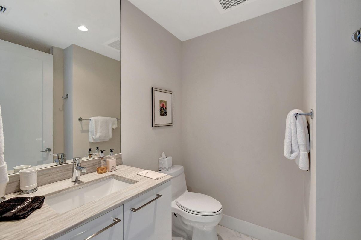 Bathroom, Interior, Marble, Recessed Lighting