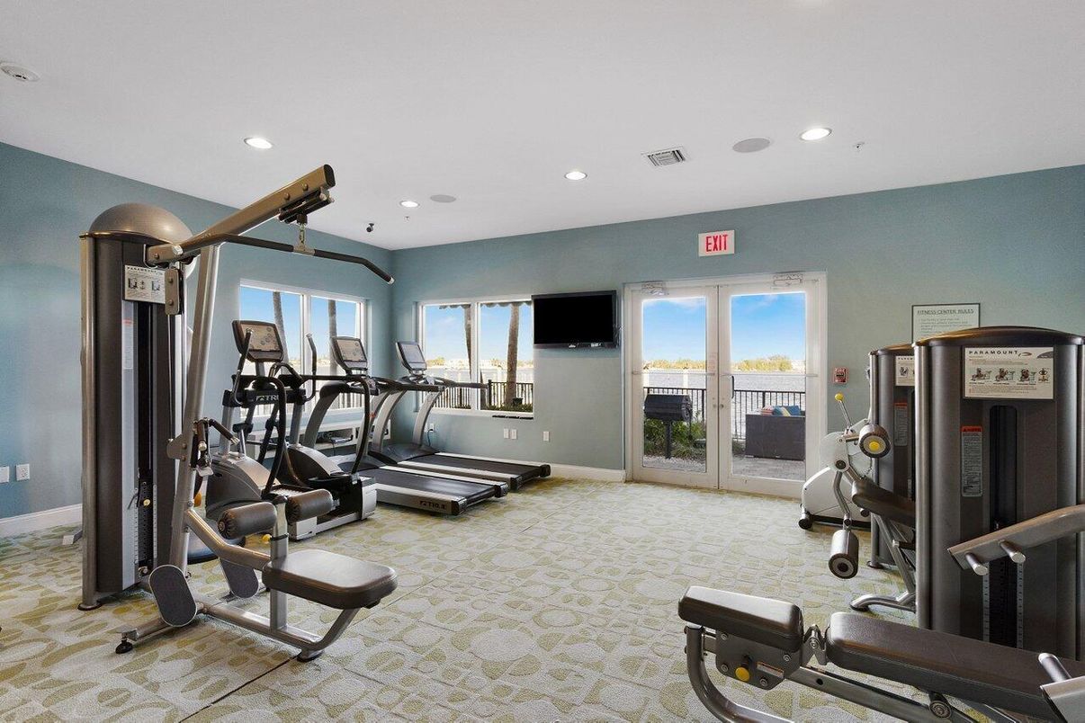 Fitness Equipment, Gym, Interior, Recessed Lighting