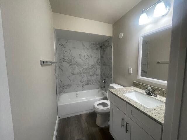 Bathroom, Interior, Marble Walls, Wood Texture Flooring