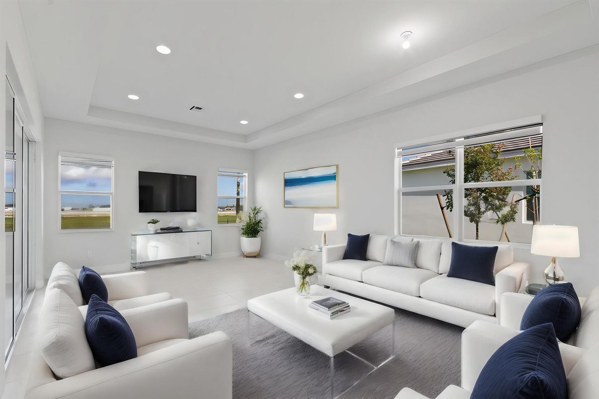 Interior, Living room, Recessed Lighting