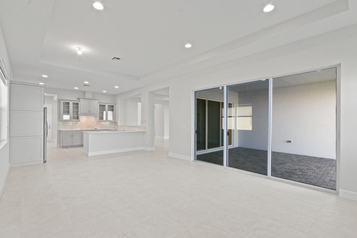 Empty room, Interior, Kitchen, Recessed Lighting