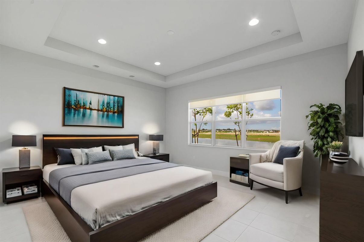 Bedroom, Interior, Recessed Lighting, Water