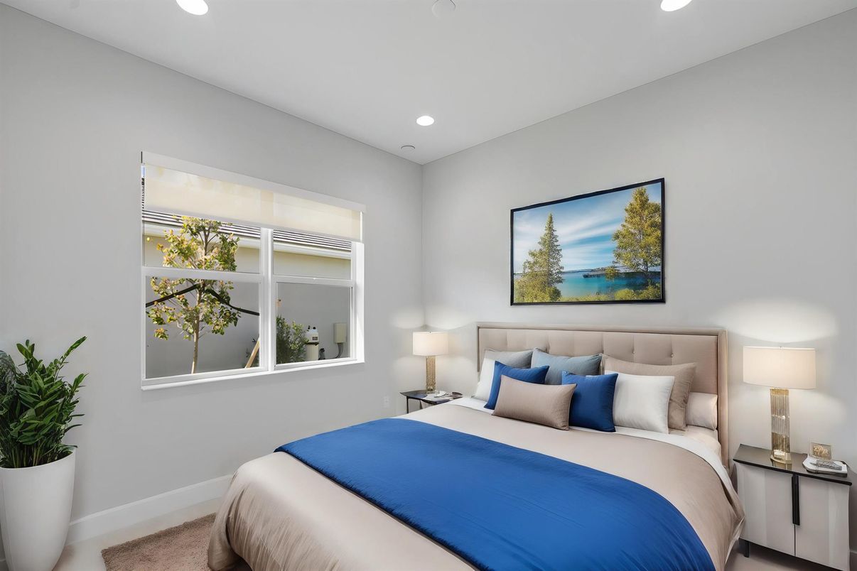 Bedroom, Interior, Recessed Lighting