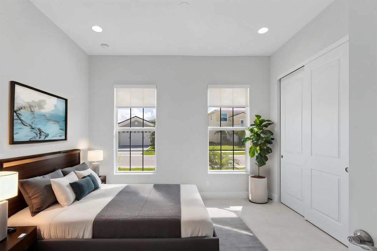 Bedroom, Interior, Recessed Lighting