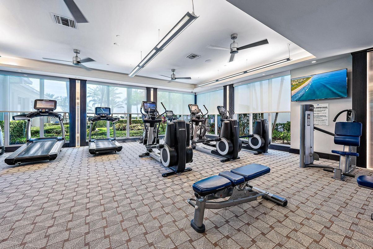 Fitness Equipment, Gym, Interior, Recessed Lighting