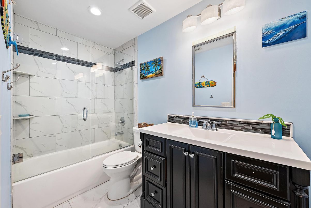 Bathroom, Glass Shower, Interior, Marble, Marble Walls, Recessed Lighting