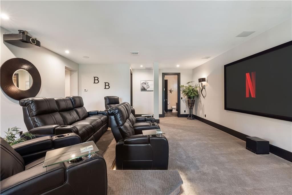 Home Theatre Room, Interior, Projection Screen, Recessed Lighting, Theatre Room