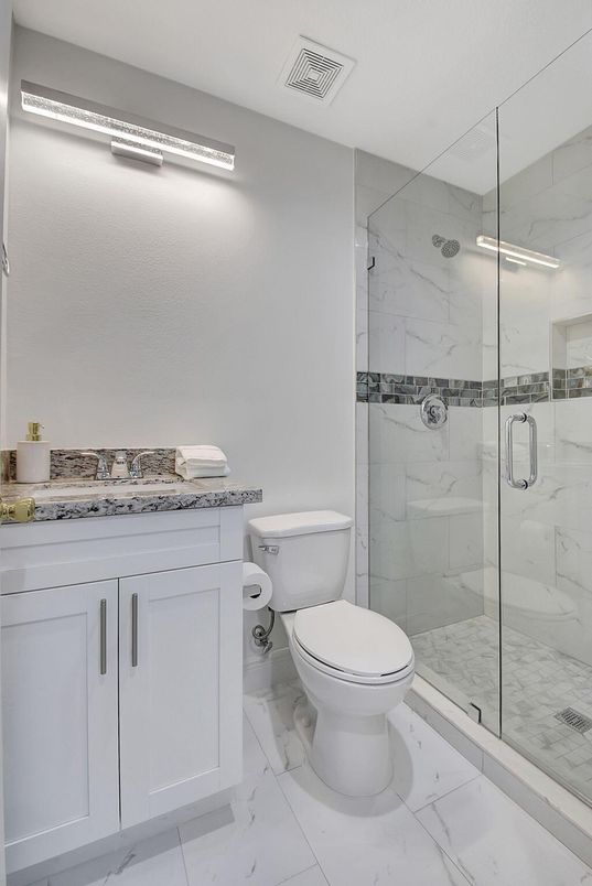 Bathroom, Glass Shower, Interior, Marble, Marble Walls