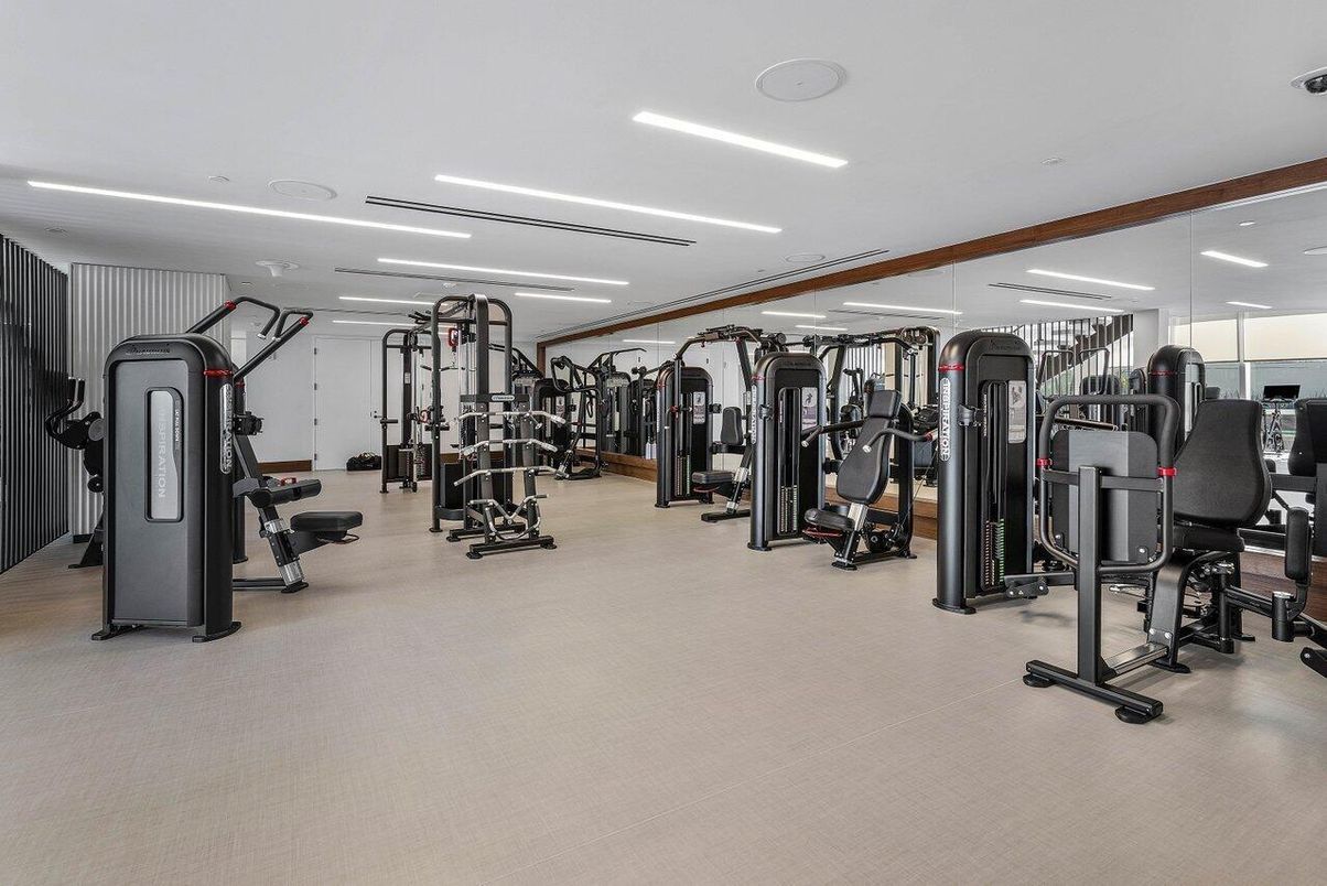 Fitness Equipment, Gym, Interior, Recessed Lighting