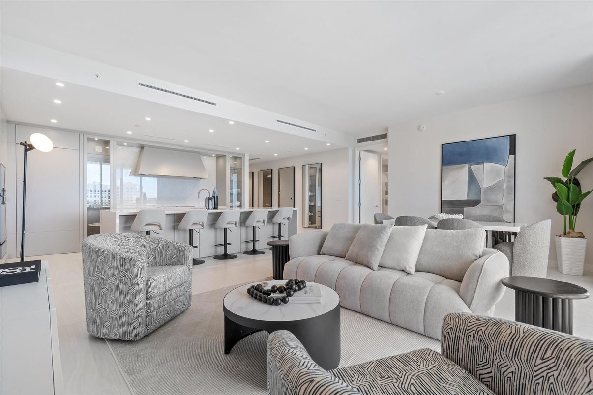 Interior, Living room, Recessed Lighting