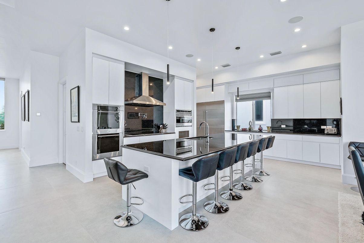 Interior, Kitchen, Pendant Lights, Recessed Lighting, Stainless Steel Appliances
