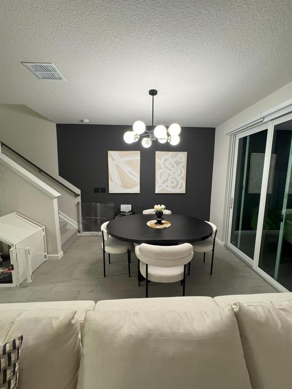 Dining room, Interior, Pendant Lights