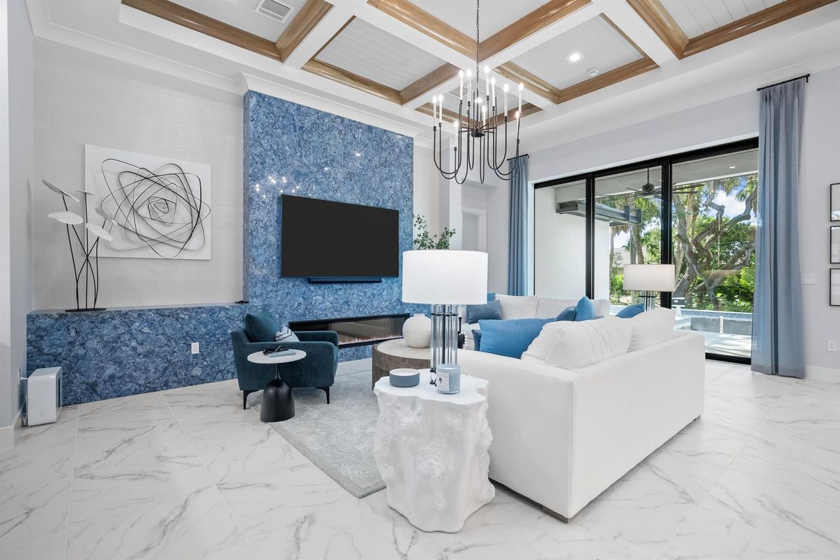 Chandelier, Interior, Living room, Marble, Pendant Lights, Recessed Lighting