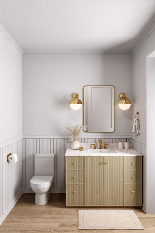 Bathroom, Interior, Wood Texture Flooring