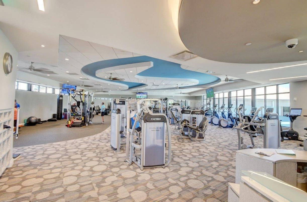 Fitness Equipment, Gym, Interior, Recessed Lighting