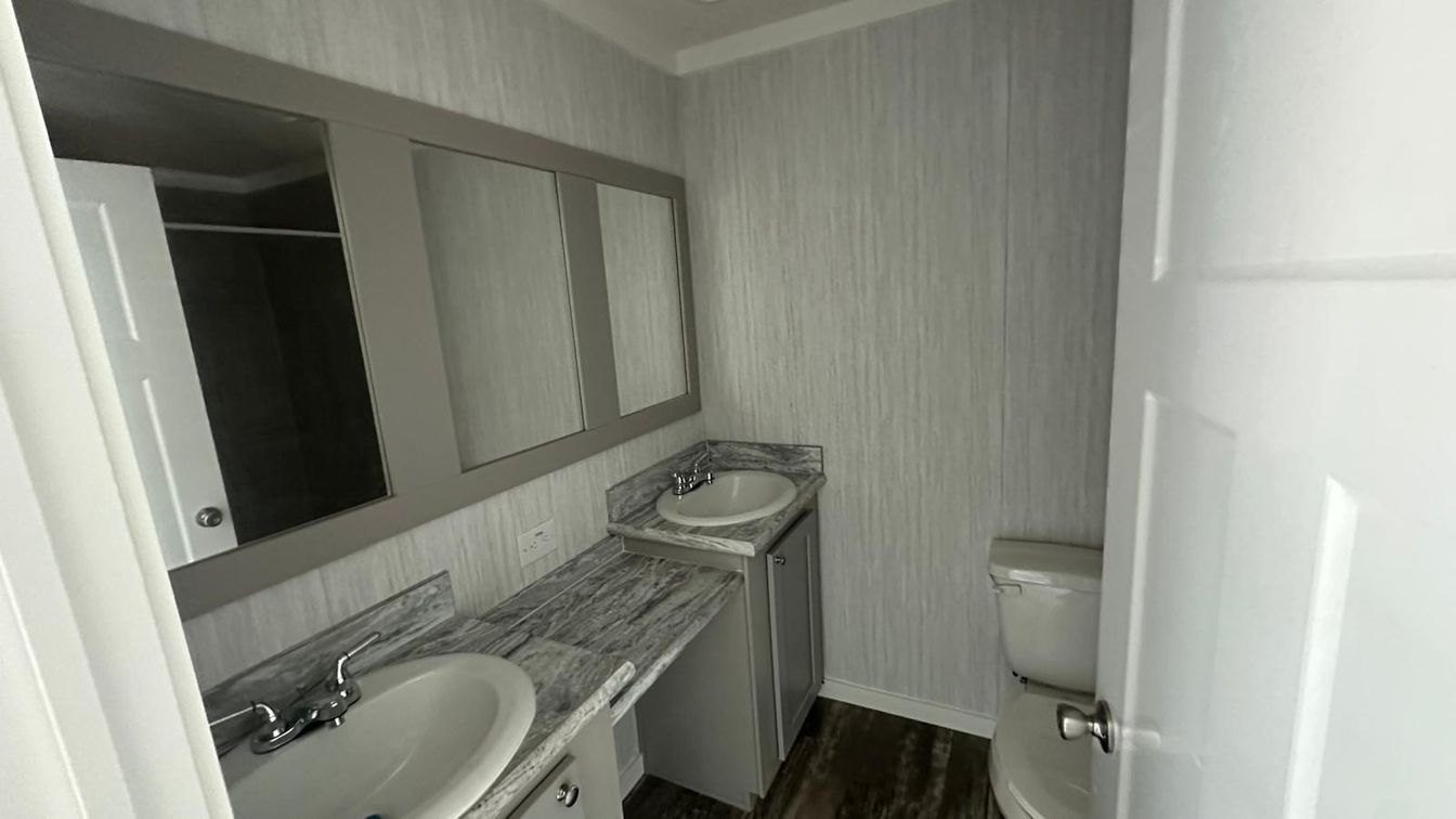 Bathroom, Dual Sink Vanities, Interior, Wood Texture Flooring