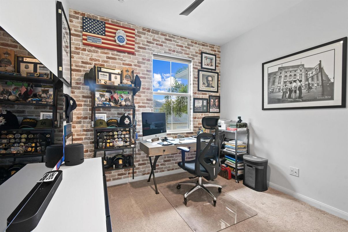 Home Office, Interior, Stone Walls
