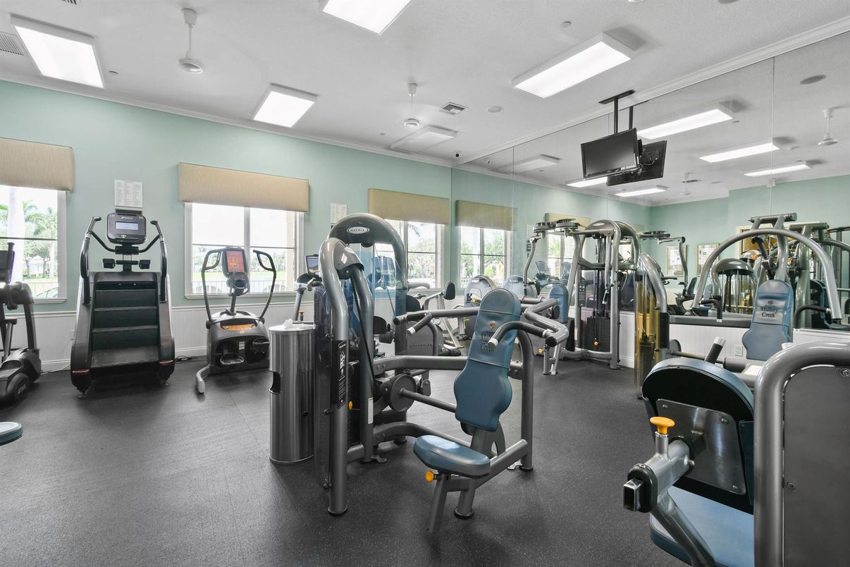Fitness Equipment, Gym, Interior, Recessed Lighting