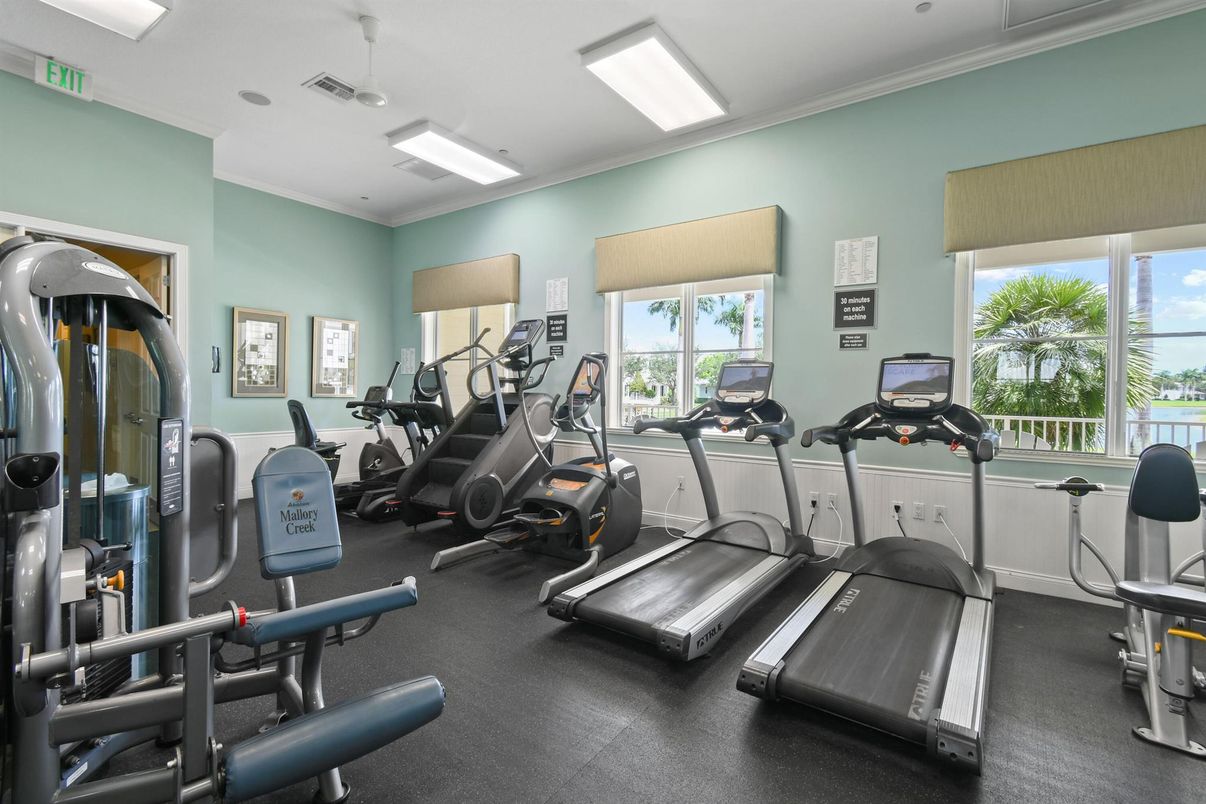 Fitness Equipment, Gym, Interior, Recessed Lighting