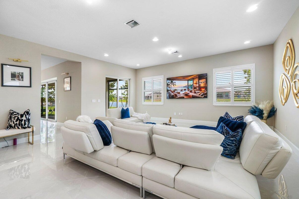 Interior, Living room, Recessed Lighting