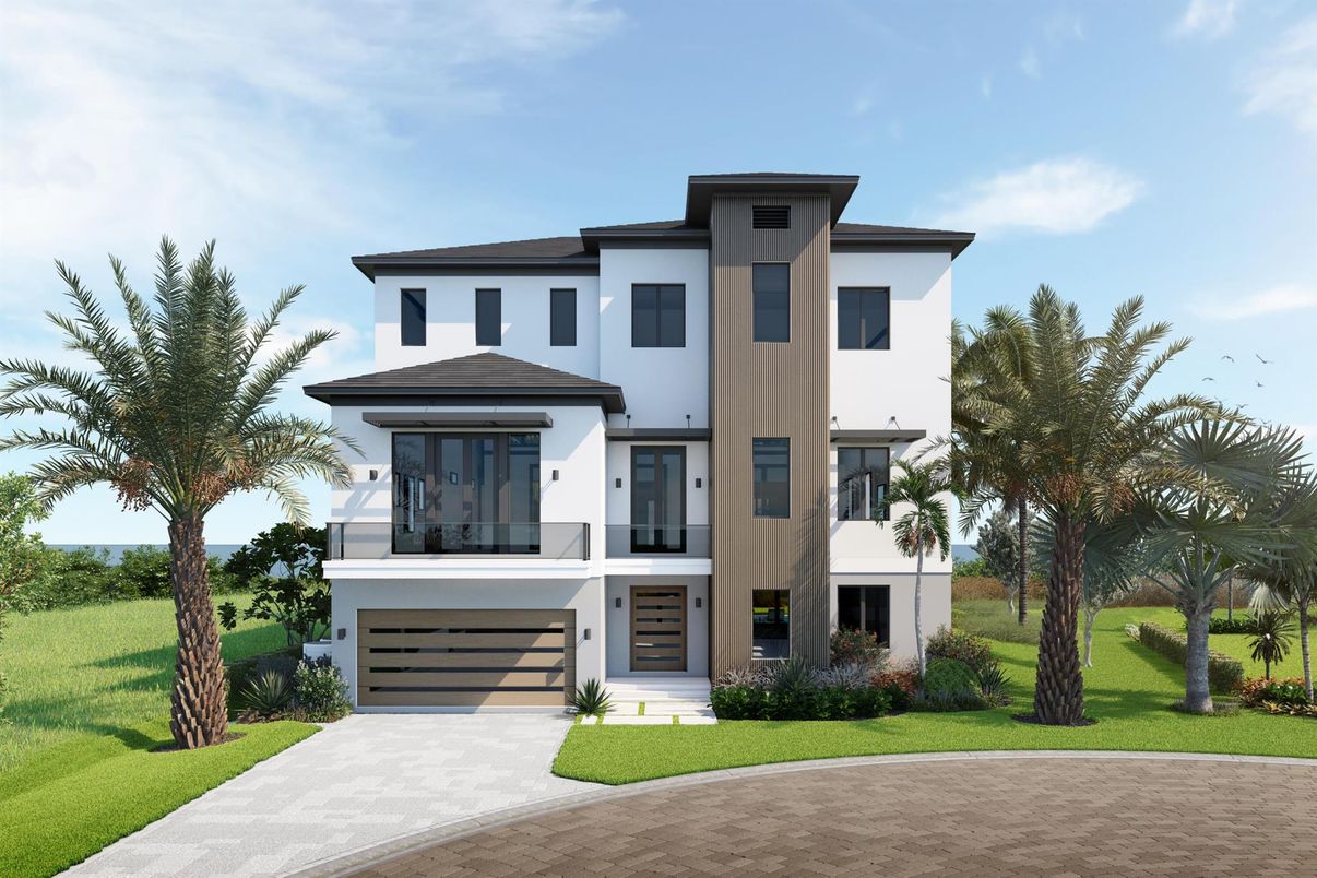 Attached, Backyard, Exterior, Facade, Modern