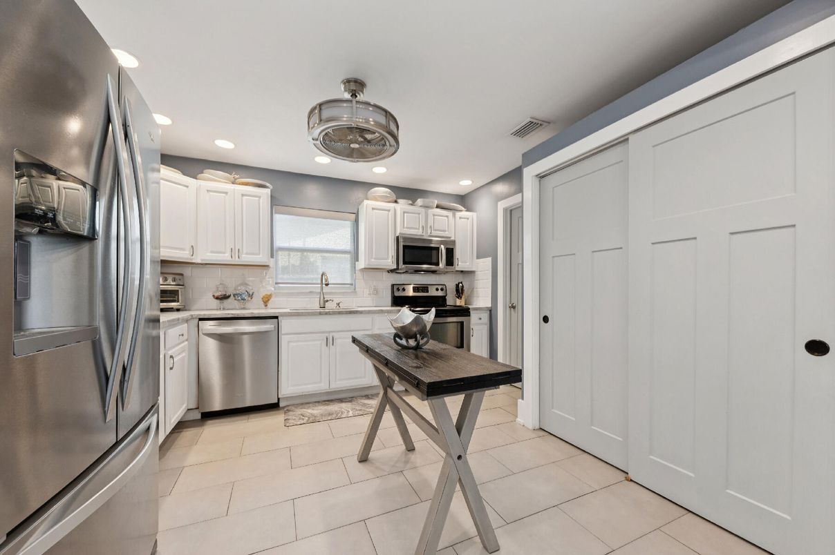 Interior, Kitchen, Recessed Lighting, Stainless Steel Appliances