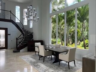 Chandelier, Dining room, Interior