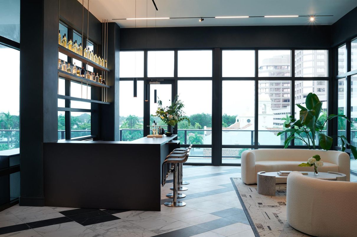 Interior, Living room, Marble, Pendant Lights, Recessed Lighting