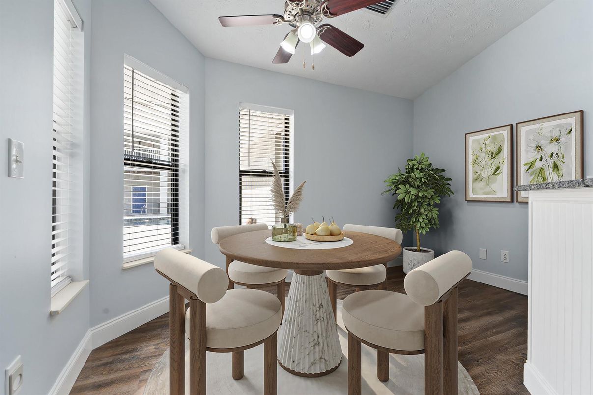 Dining room, Interior, Wood Texture Flooring