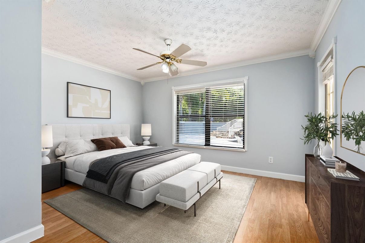 Bedroom, Interior, Wood Texture Flooring