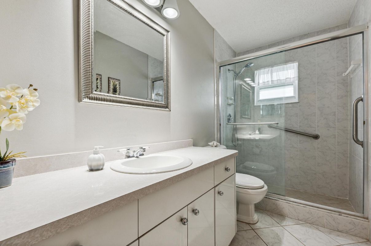 Bathroom, Glass Shower, Interior, Marble, Marble Walls