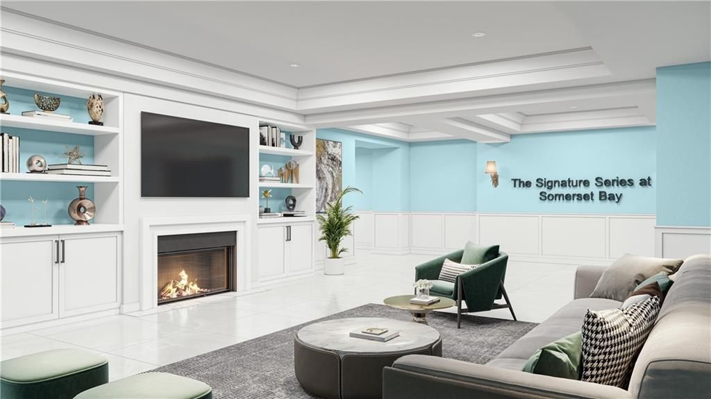 Fireplace, Interior, Living room, Recessed Lighting