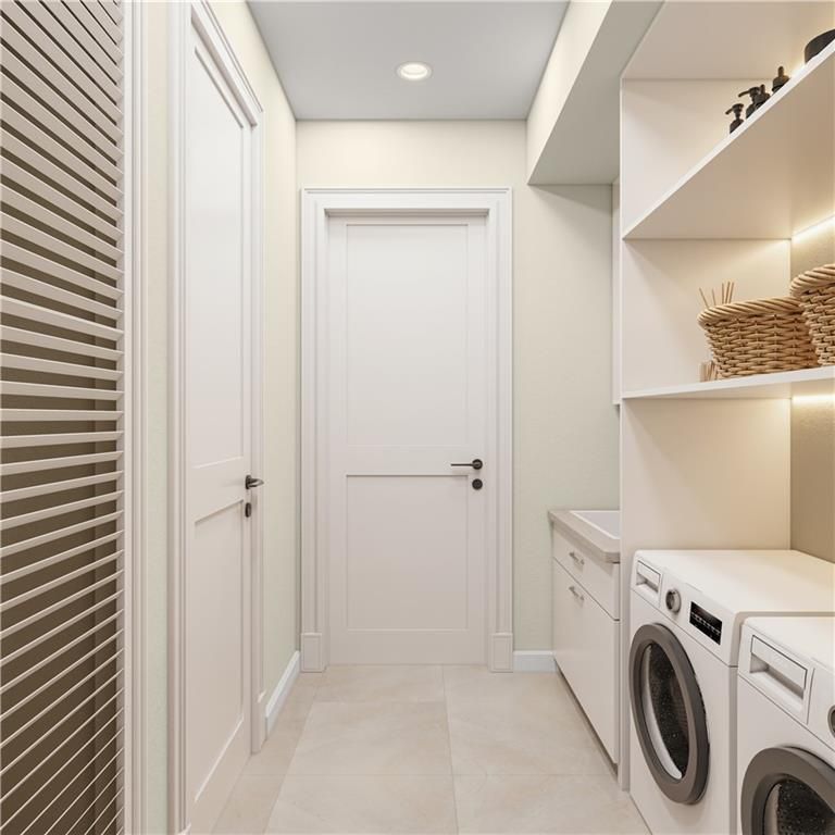 Interior, Recessed Lighting, Washer