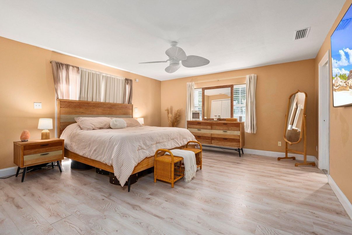 Bedroom, Interior, Wood Texture Flooring