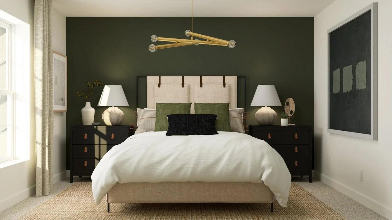 Bedroom, Interior, Pendant Lights