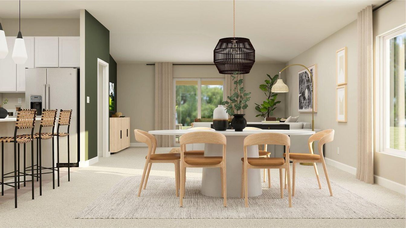 Dining room, Interior, Kitchen, Pendant Lights