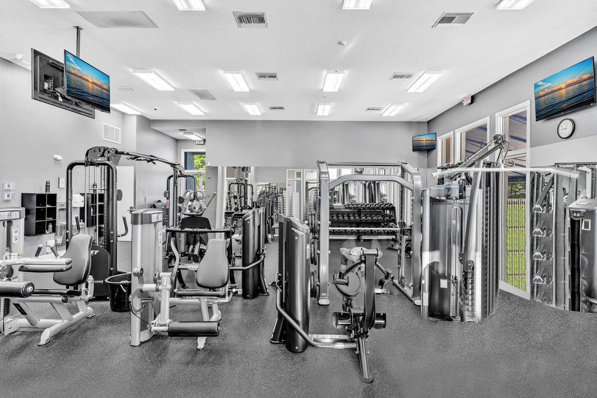 Fitness Equipment, Gym, Interior, Recessed Lighting