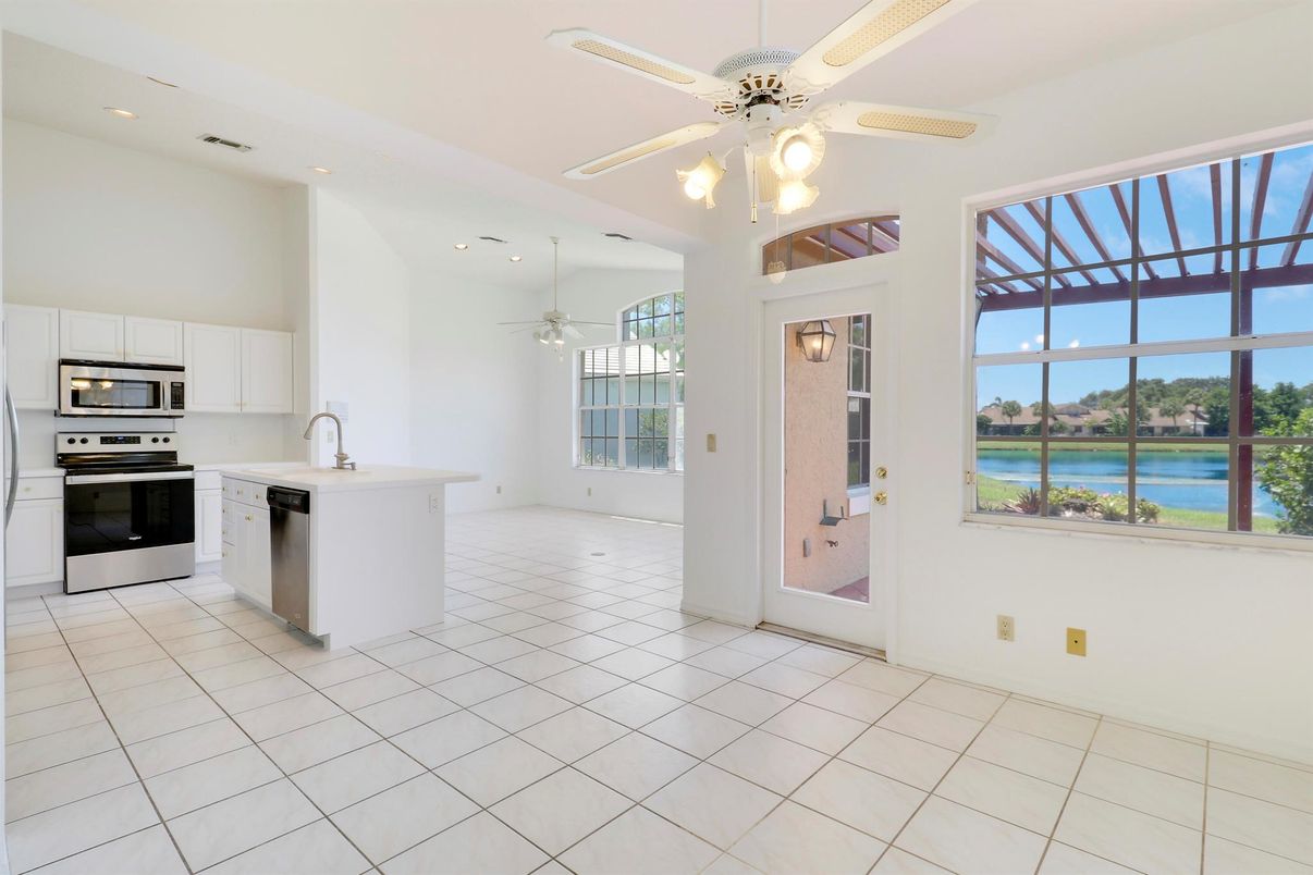 Interior, Kitchen, Recessed Lighting, Stainless Steel Appliances, Water