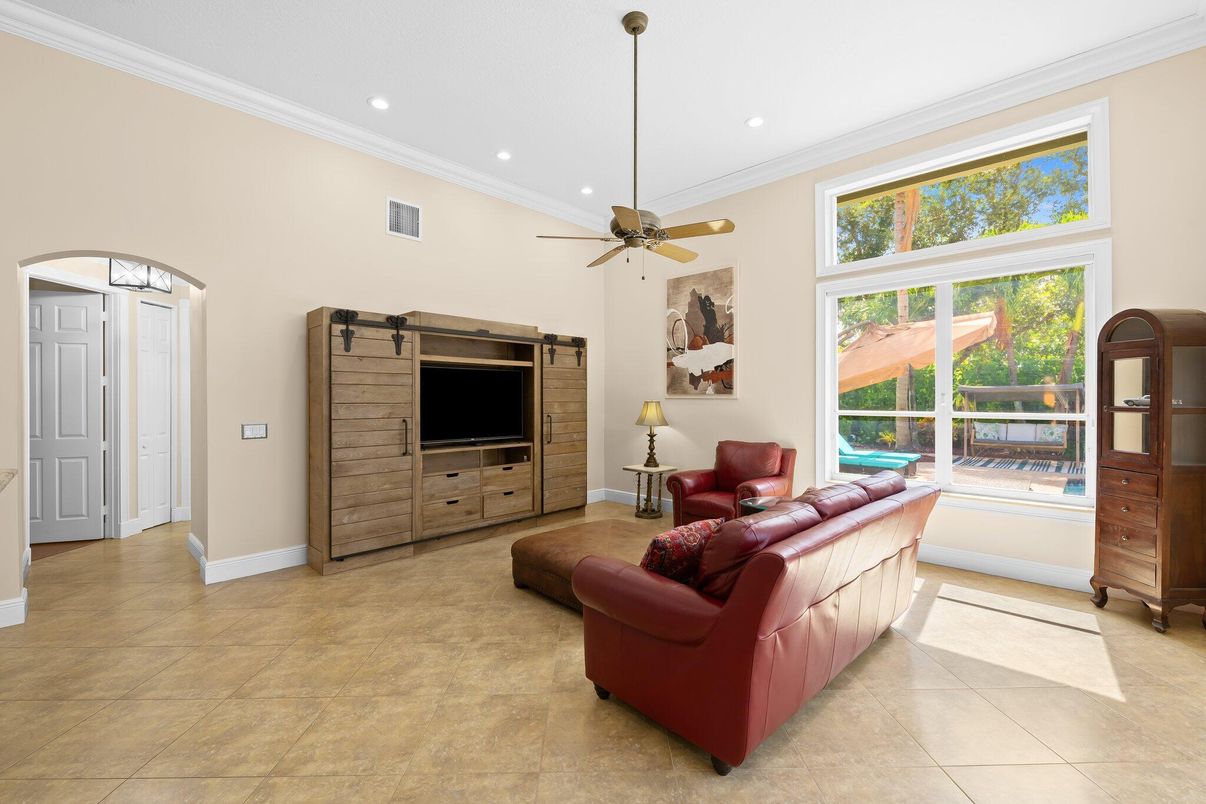 Interior, Living room, Recessed Lighting