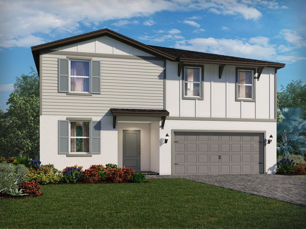 Attached, Exterior, Facade, Split Level