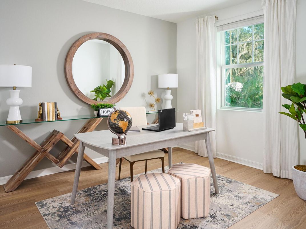 Home Office, Interior, Wood Texture Flooring