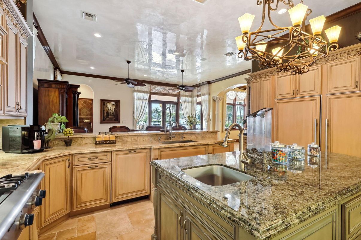 Chandelier, Interior, Kitchen, Recessed Lighting
