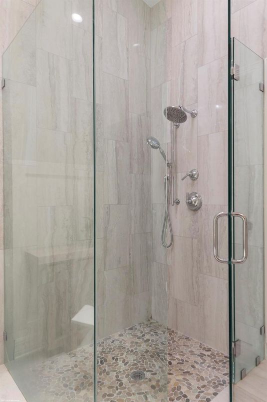 Bathroom, Glass Shower, Interior, Marble Walls